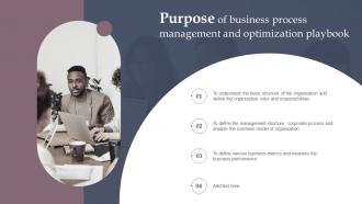 Purpose Of Business Process Management And Optimization Playbook