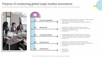 Purpose Of Conducting Global Target Global Market Assessment And Entry Strategy For Business Expansion