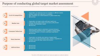 Purpose Of Conducting Global Target Market Assessment Evaluating Global Market
