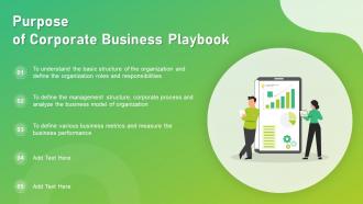 Purpose Of Corporate Business Playbook Corporate Business Playbook