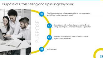 Purpose Of Cross Selling And Upselling Playbook Cross Selling And Upselling Playbook