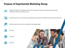 Purpose Of Experimental Marketing Recap Ppt Powerpoint Presentation Outline Graphics
