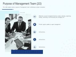 Purpose of management team planning ppt powerpoint presentation file