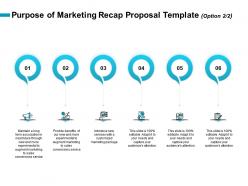 Purpose Of Marketing Recap Proposal Template R259 Ppt Clipart