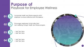 Purpose Of Playbook For Employee Wellness