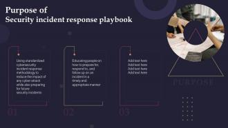 Purpose Of Security Incident Response Playbook Ppt Slides Graphics Template