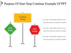 Purpose of start stop continue example of ppt
