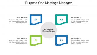 Purpose One Meetings Manager Ppt Powerpoint Presentation Summary Slideshow Cpb
