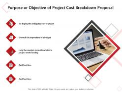 Purpose Or Objective Of Project Cost Breakdown Proposal Ppt Powerpoint Presentation Slides