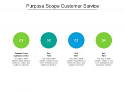 Purpose scope customer service ppt powerpoint presentation styles information cpb