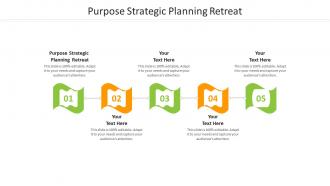 Purpose strategic planning retreat ppt powerpoint presentation outline deck cpb