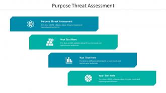 Purpose threat assessment ppt powerpoint presentation infographic template portfolio cpb