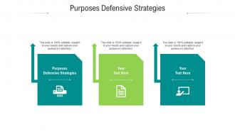 Purposes defensive strategies ppt powerpoint presentation images cpb