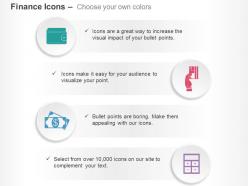 Purse Card Money Calculation Ppt Icons Graphics