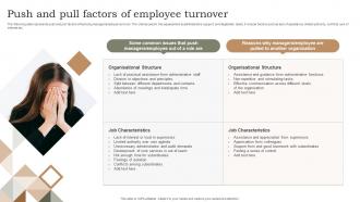 Push And Pull Factors Of Employee Turnover