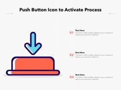 Push button icon to activate process