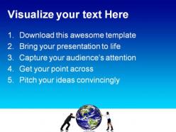 Push globe business powerpoint templates and powerpoint backgrounds 0211
