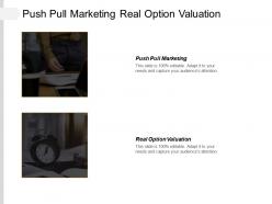 Push pull marketing real option valuation consumer driven cpb