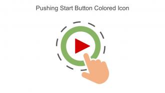 Pushing Start Button Colored Icon In Powerpoint Pptx Png And Editable Eps Format