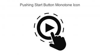 Pushing Start Button Monotone Icon In Powerpoint Pptx Png And Editable Eps Format