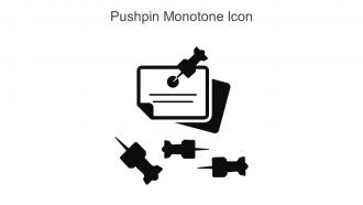 Pushpin Monotone Icon in powerpoint pptx png and editable eps format