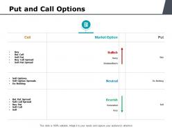 Put And Call Options Ppt Powerpoint Presentation Visual Aids Styles