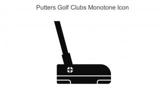 Putters Golf Clubs Monotone Icon In Powerpoint Pptx Png And Editable Eps Format