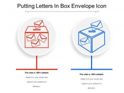 Putting letters in box envelope icon