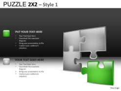 Puzzle 2x2 style 1 powerpoint presentation slides db