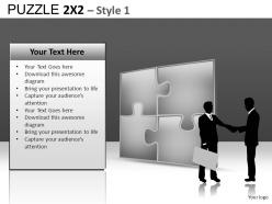 Puzzle 2x2 style 1 powerpoint presentation slides db