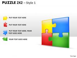 Puzzle 2x2 style 1 ppt 1