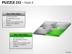 Puzzle 2x2 style 2 powerpoint presentation slides
