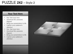 Puzzle 2x2 style 2 powerpoint presentation slides db