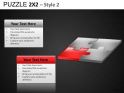 Puzzle 2x2 style 2 powerpoint presentation slides db