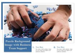 Puzzle Background Image With Business Team Support