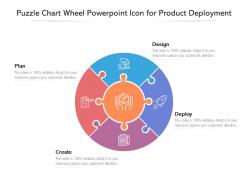 Puzzle chart wheel powerpoint icon for product deployment