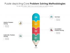 Puzzle depicting core problem solving methodologies