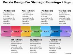 Puzzle design for strategic planning 7 stages wire schematic powerpoint templates