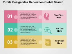 Puzzle design idea generation global search flat powerpoint design