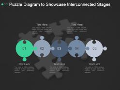 Puzzle Diagram To Showcase Interconnected Stages Ppt Sample