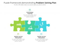 Puzzle framework demonstrating problem solving plan