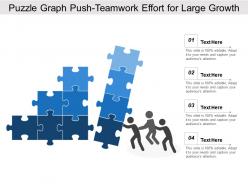 Puzzle graph push teamwork effort for large growth
