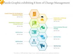 Puzzle graphic exhibiting 8 item of change management