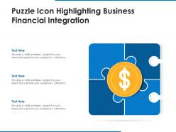 Puzzle Icon Highlighting Business Financial Integration