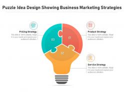 Puzzle idea design showing business marketing strategies