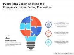 Puzzle Idea Design Showing The Company Unique Selling Proposition