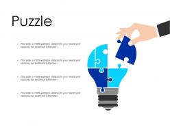 Puzzle idea strategy ppt powerpoint presentation pictures design templates