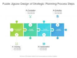 Puzzle jigsaw design of strategic planning process steps