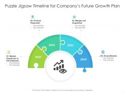 Puzzle jigsaw timeline for companys future growth plan