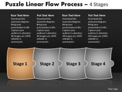 Puzzle linear flow process 4 stages 95
